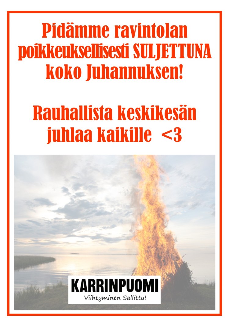 juhannus suljettu!